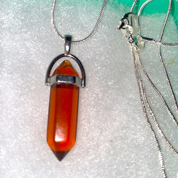 Boho Red Quartz Silver 24” Neckl… - Picture 5 of 6